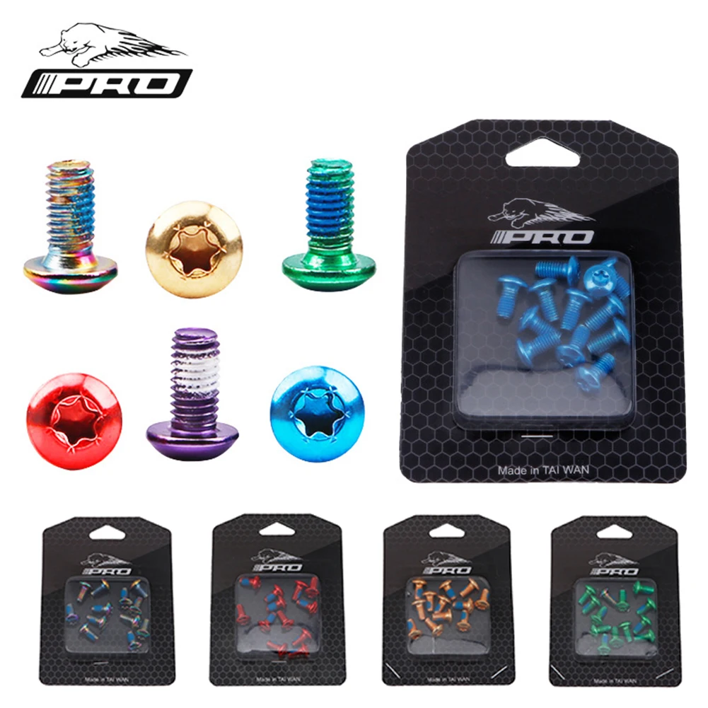 

IIIPRO 12PCS MTB Road Bike Disc Brake Rotor Screw Cycling T25 M5x11.5MM Bolts High Quality Practical And Durable