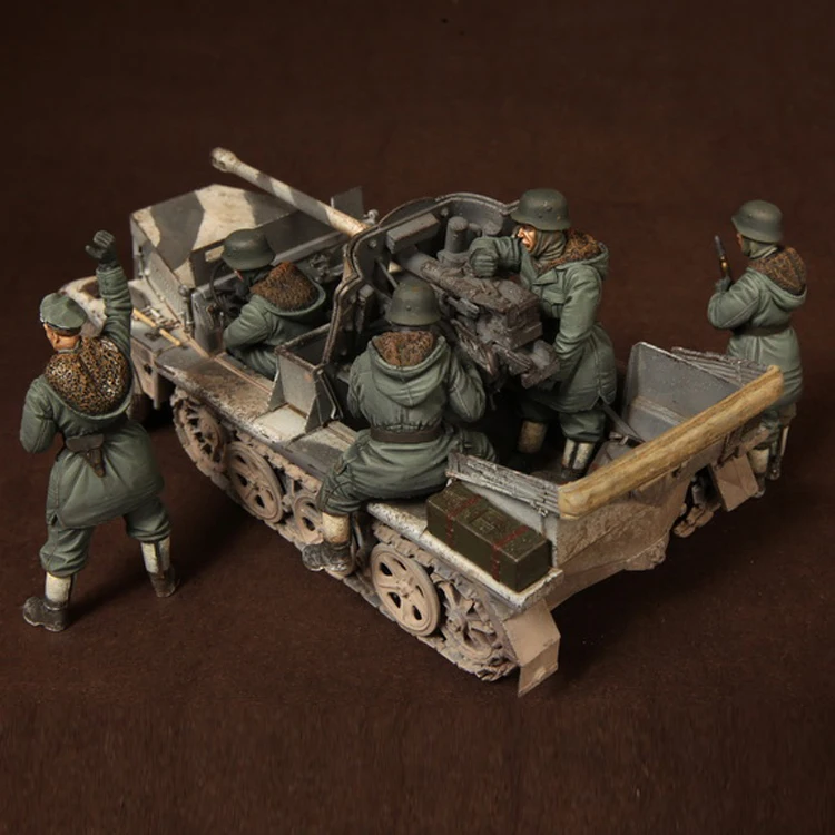 1/35 солдатики-B 5 фигурок (без транспорта) набор для строительства из смолы |