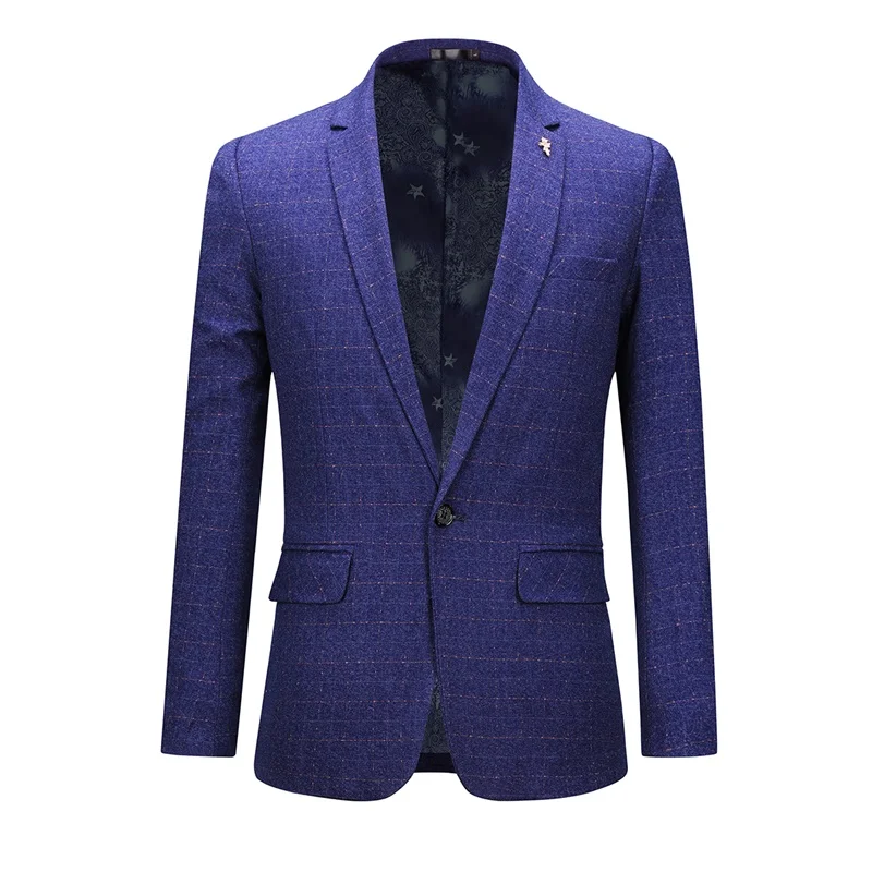 Мужской костюм YUNCLOS серый банкетный из 3 предметов с одной пряжкой пиджак + жилет