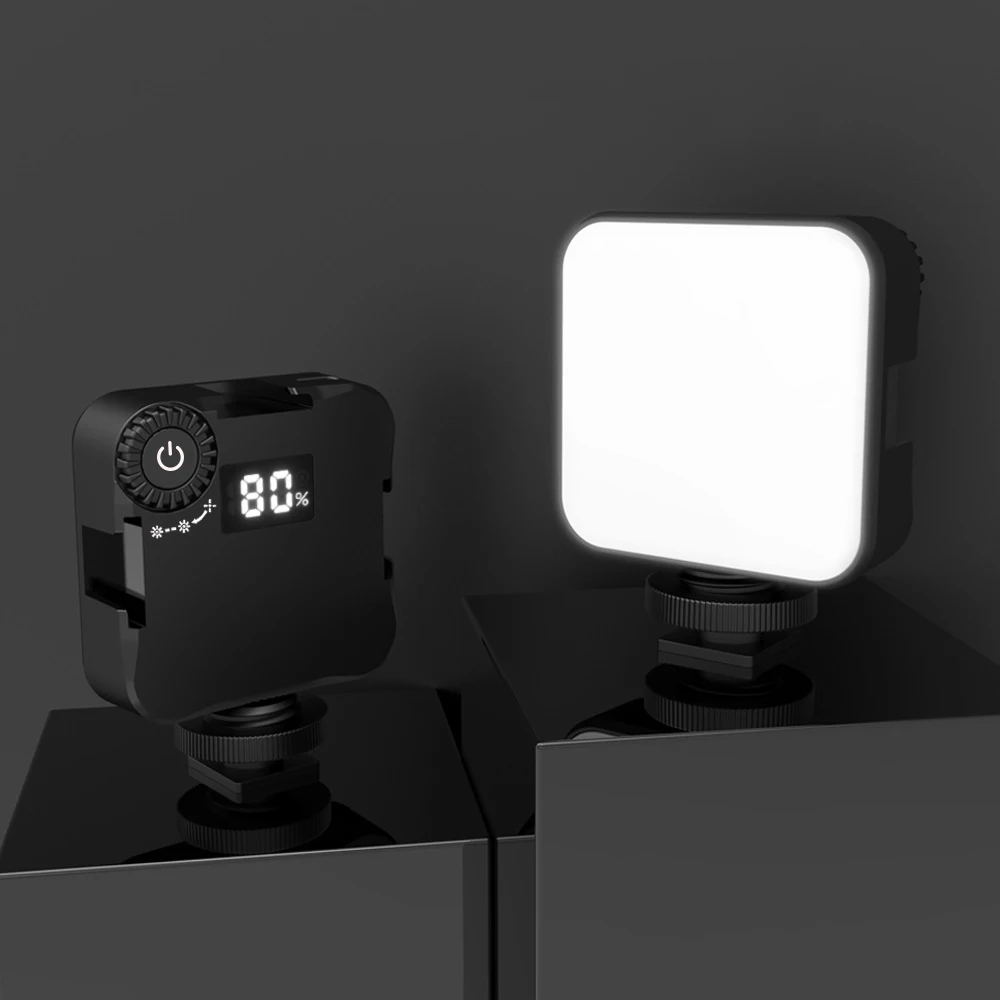 

Mini Photography Light Video Lighting Portable 5500K LED Video Camera Fill Light Live Brightness Adjustment LCD Digital Display