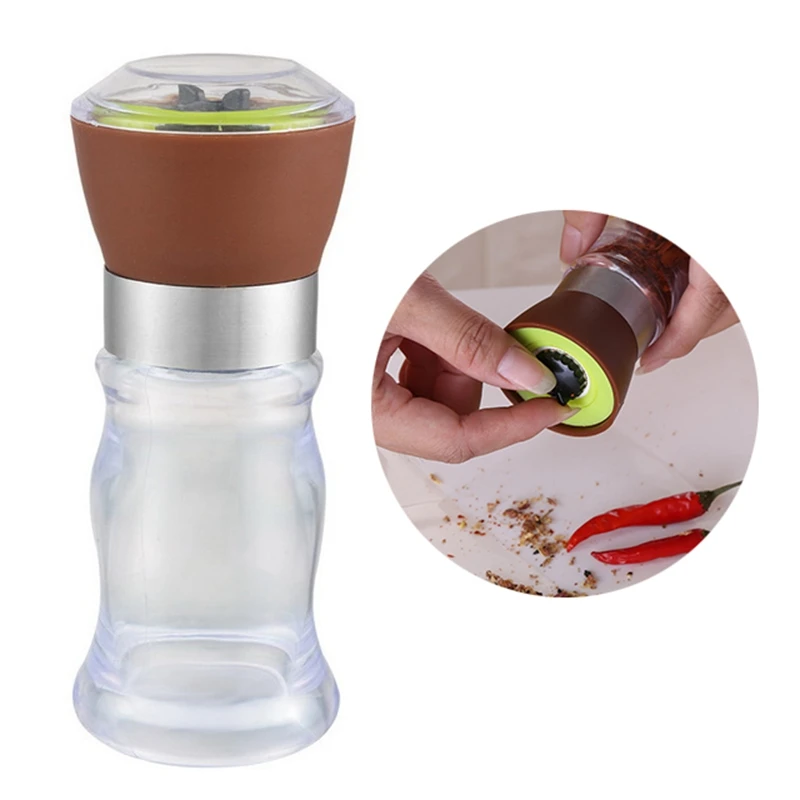 Пластиковая ручная мельница для соли перца измельчитель специй контейнер