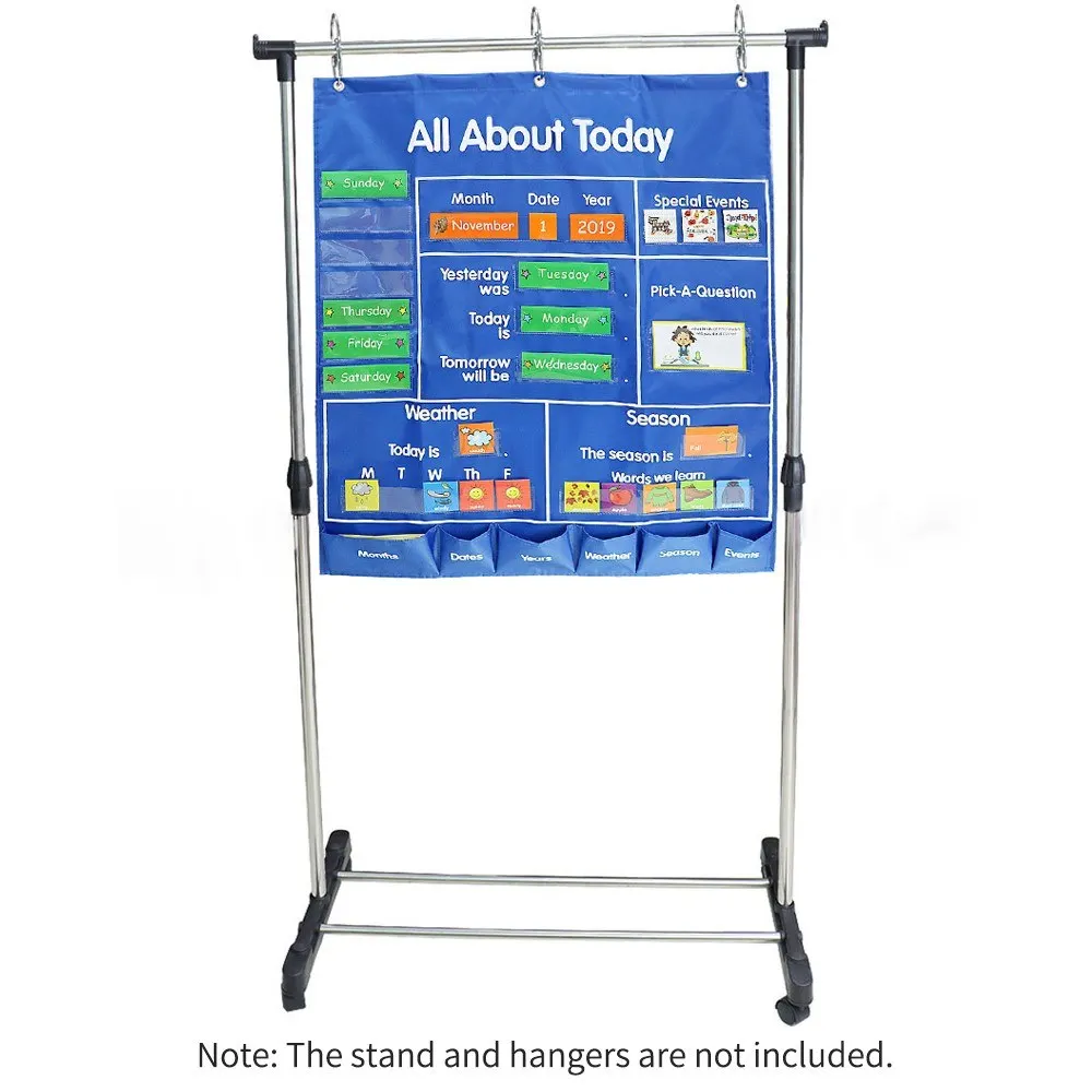 

School Classroom Pocket Chart with Date Month Year Week Season Weather Event Cards Teacher Teaching Tool All about Today
