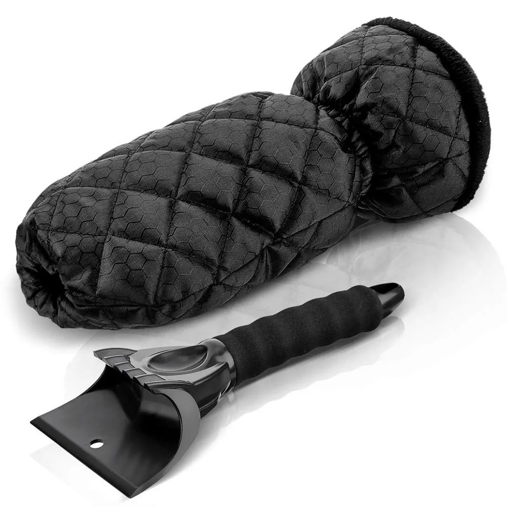 

Car Windows Winter Snow Removal Shovel Ice Scraper Adjustable Telescopic Tool With Plus Velvet Gloves Car Accessories