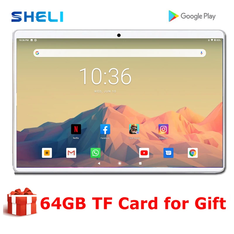 Глобальная версия 2020 новый планшетный ПК Google DHL Бесплатная доставка 10 дюймов Android