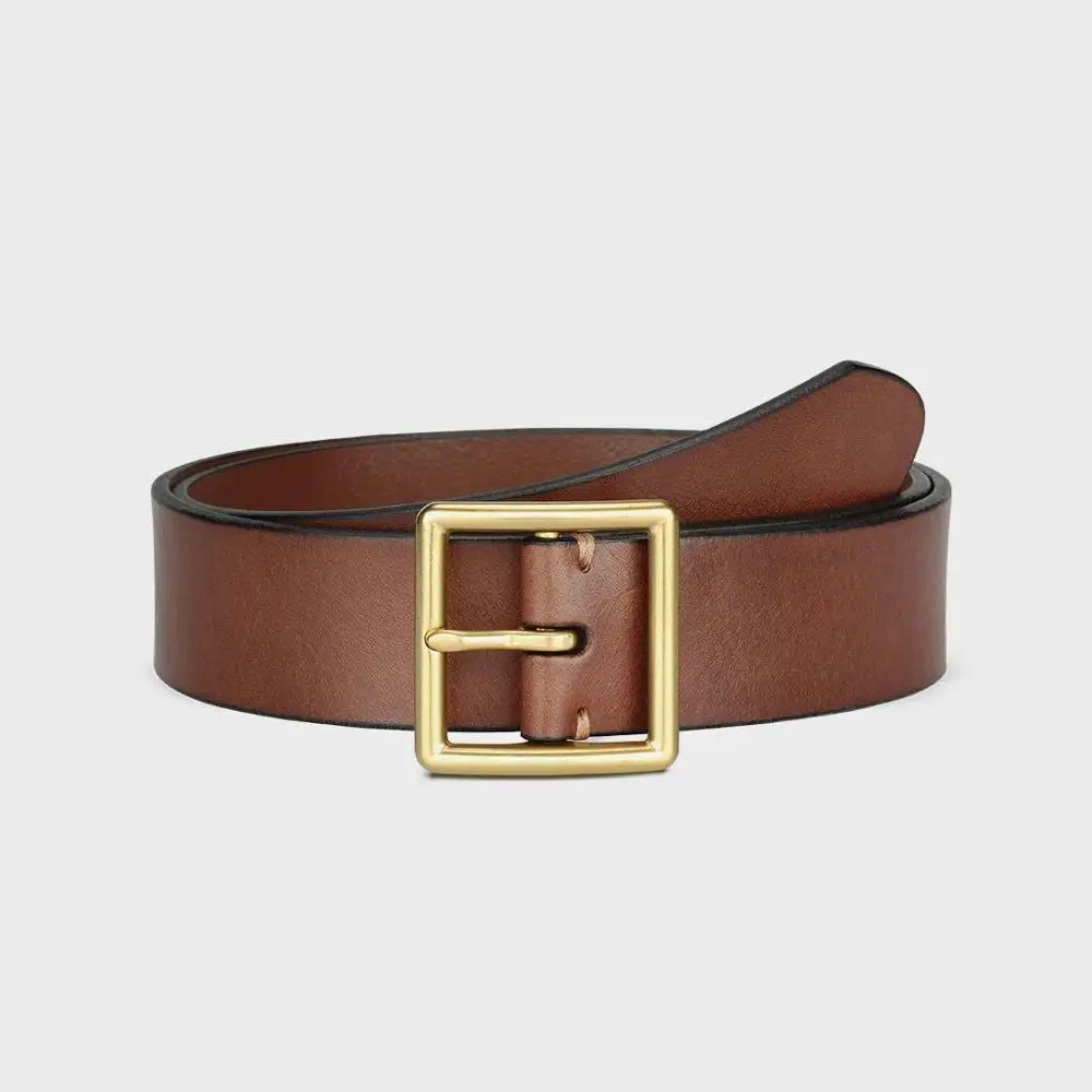 Gold plus brown Кожаный ремень для отдыха xiaomi Mijia Qimian из коровьей кожи с пятью отверстиями, Ширина 38 мм, аллюминевая пряжка, ремешок для умного дома xiaomi, поясная повязка - Цвет: Gold plus brown