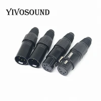 yivosound cheap wholesales hifi diy audio video male female 4 pins xlr speaker connector stage sound microphone plug