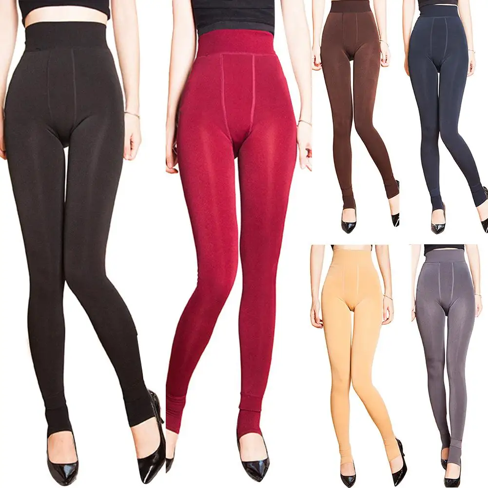 Женские сексуальные колготки зимние однотонные чулки бархатные леггинсы с