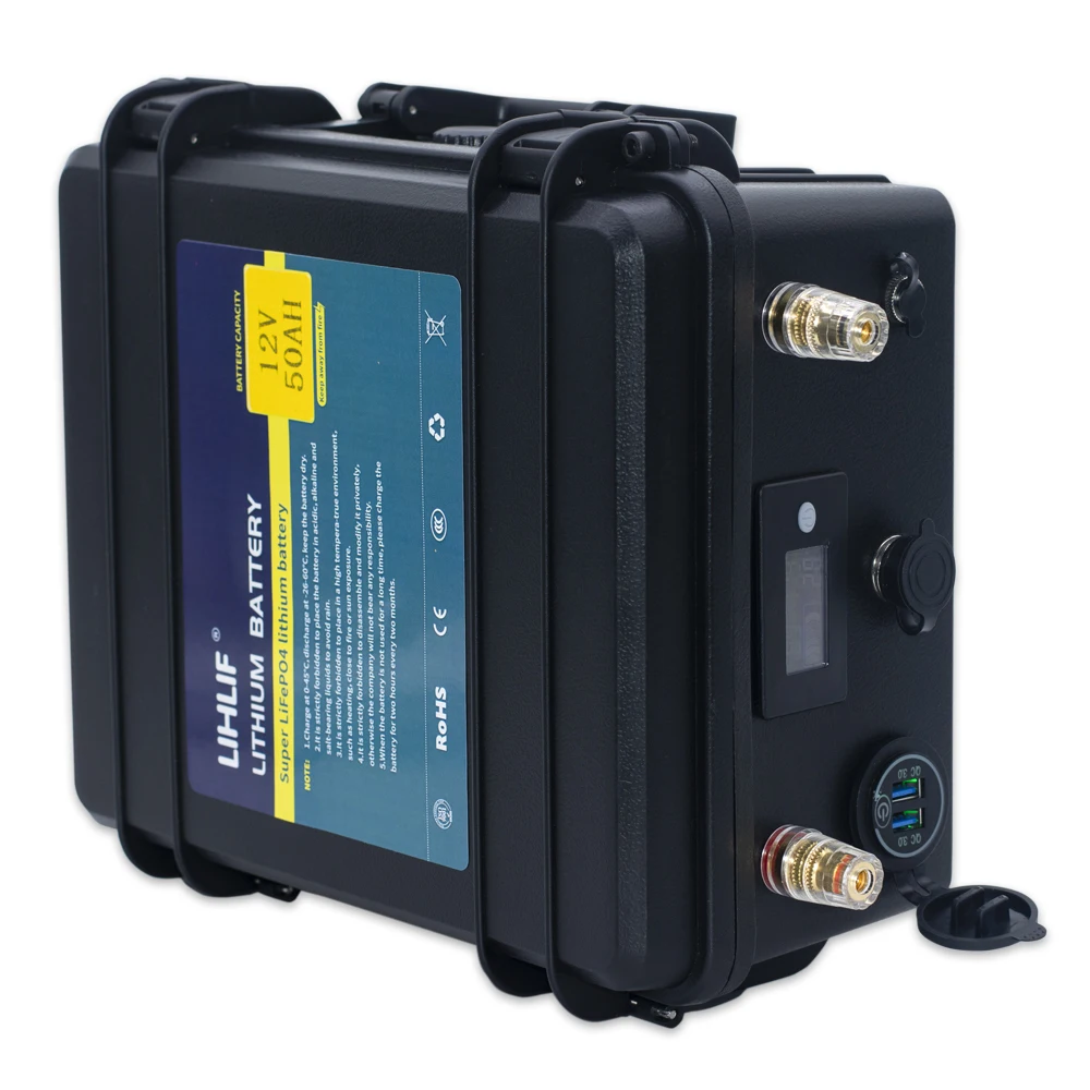 

12v 50ah lifepo4 battery pack 12v lifepo4 batteries 50ah 12v battery with usb for fishing light,fish finder, LED light