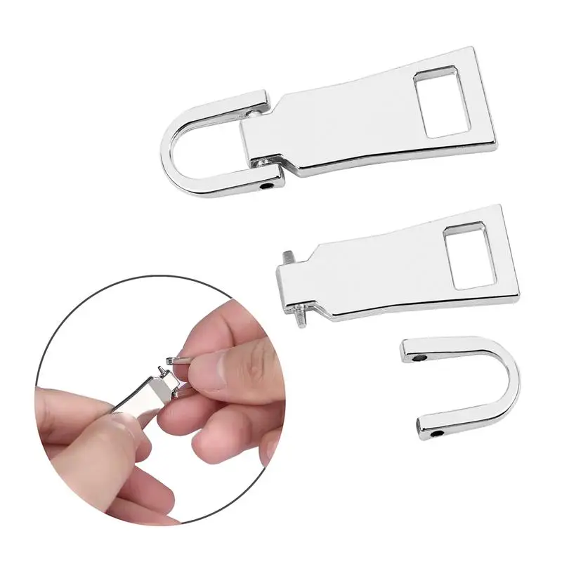 1Pc 8# 5# 3# Detachable Metal Zipper Pullers for Sliders Head Zippers Repair Backpack Coat Tab DIY Sewing Accessories - купить по