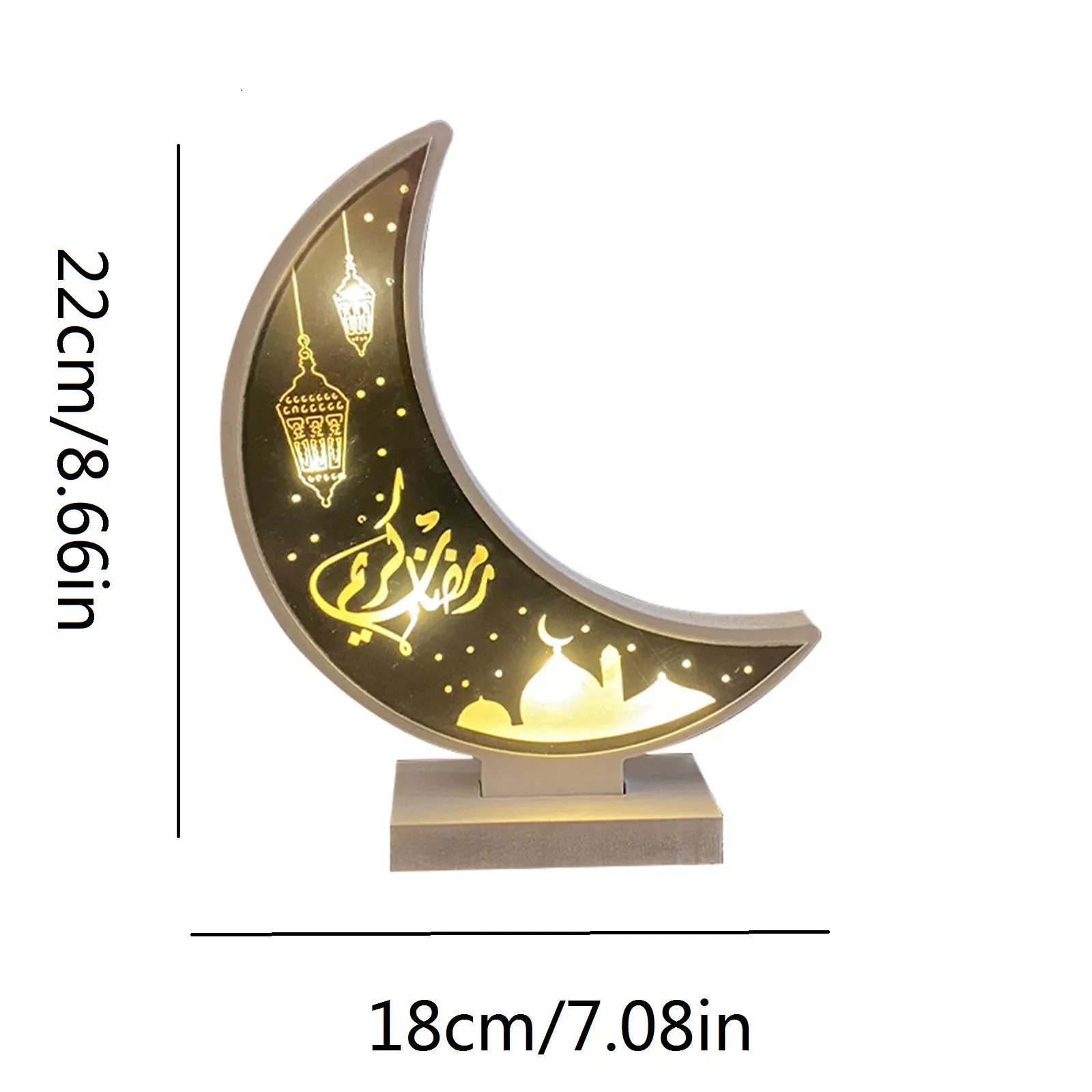 

New Wooden Eid Mubarak Plaque Moon Star Ramadan Wooden Eid Mubarak Decor Moon Islam Mosque Muslim Plaque Pend Lamp Supplies New