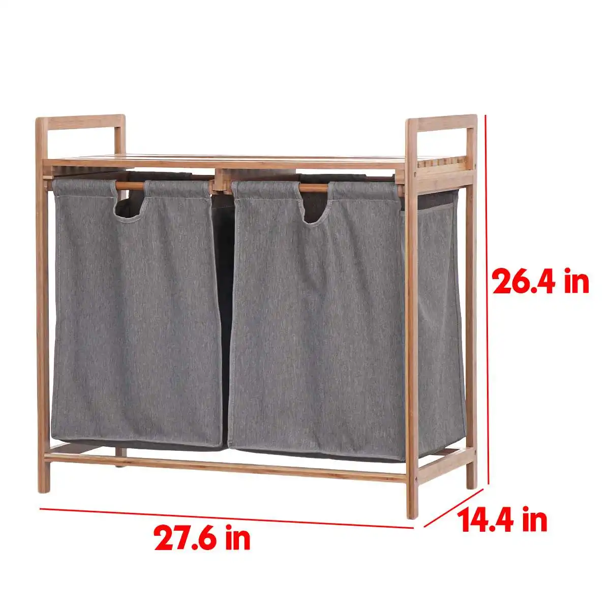 

Bamboo Laundry Basket Dirty Clothes Basket Bathroom Laundry Hamper Storage Basket Household Clothes Sorting Organizer Rack
