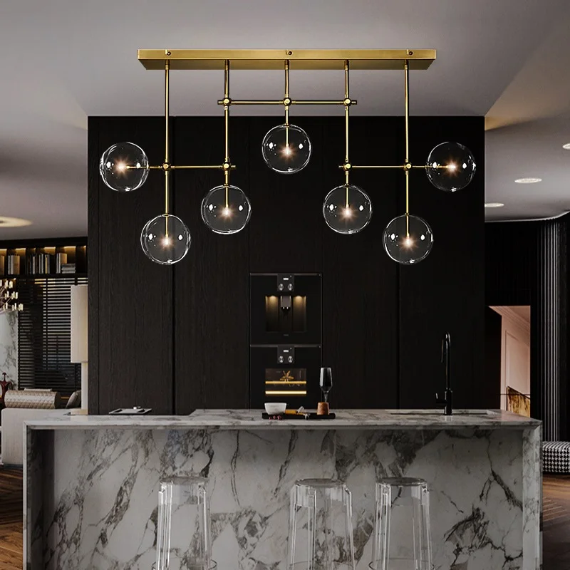 Современный стеклянный светильник люстра с пузырьками для гостиной спальни