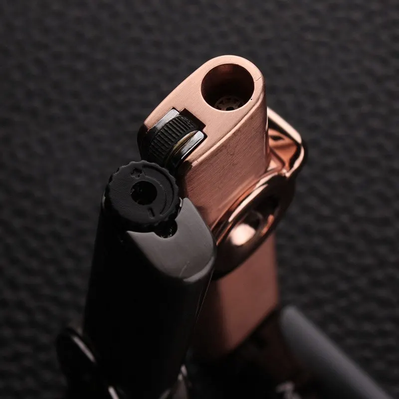 Газовая мини зажигалка с длинным шлифовальным кругом металлическая