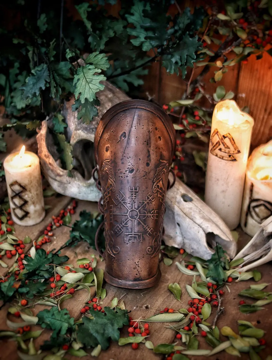 Реквизит для косплея 2021 браслет из искусственной кожи костюм викингов Броня на