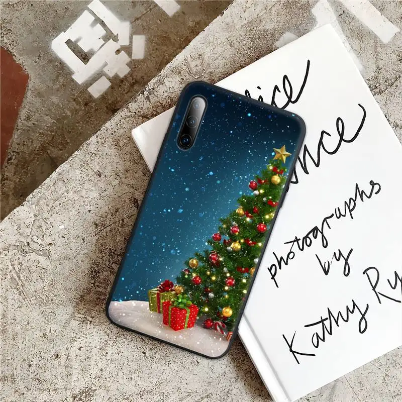 christmas new year black silicone mobile phone cover case for honor 7a pro 7c 10i 8a 8x 8s 8 9 10 20 lite free global shipping