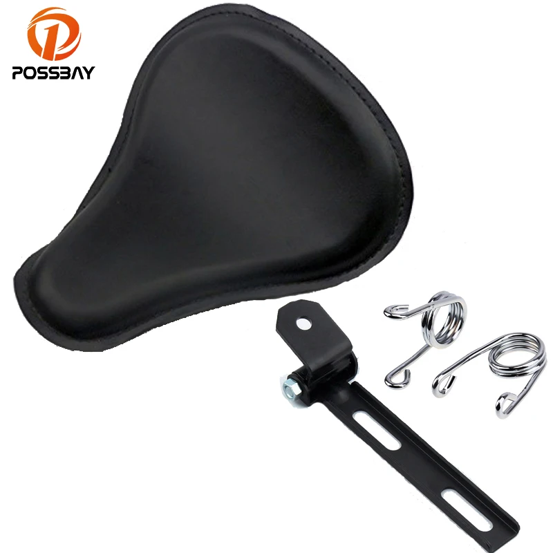 POSSBAY Ретро черный скутер мотоцикл соло сиденье с креплением для Harley