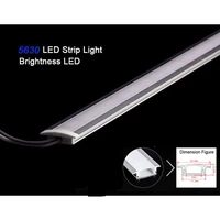 15w 100cm led strip 5630 led bar u groove light pure white 4500k 6000k dc12v 24v led tube hard led strip 50pcslot