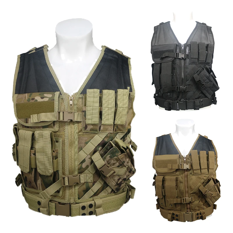 

LQARMY Molle Airsoft Vest Tactical Vest Plate Carrier Swat Fishing Hunting Paintball Vest Military Army Armor Police Vest