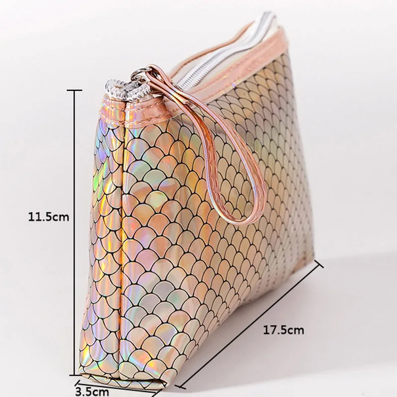 Hot Selling 2pcs Portable Travel Cosmetic Bags Fish Scales Makeup Organizer Large Capacity Toiletry Pouch Purse -B5 | Багаж и сумки