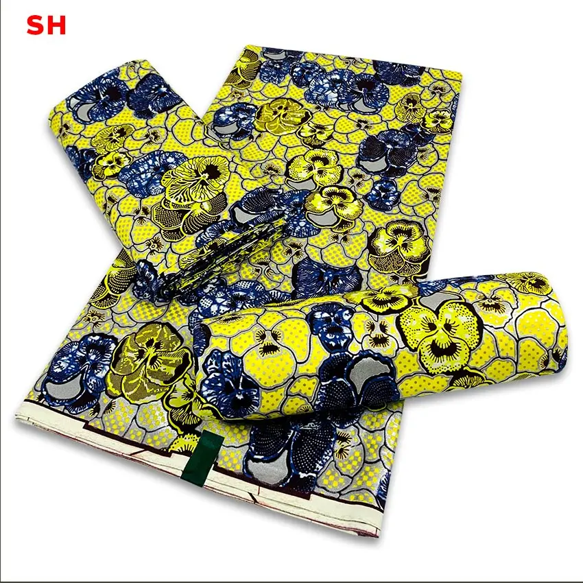 Платье из ткани с Африканским золотым воском для рождественской вечеринки H210714 |