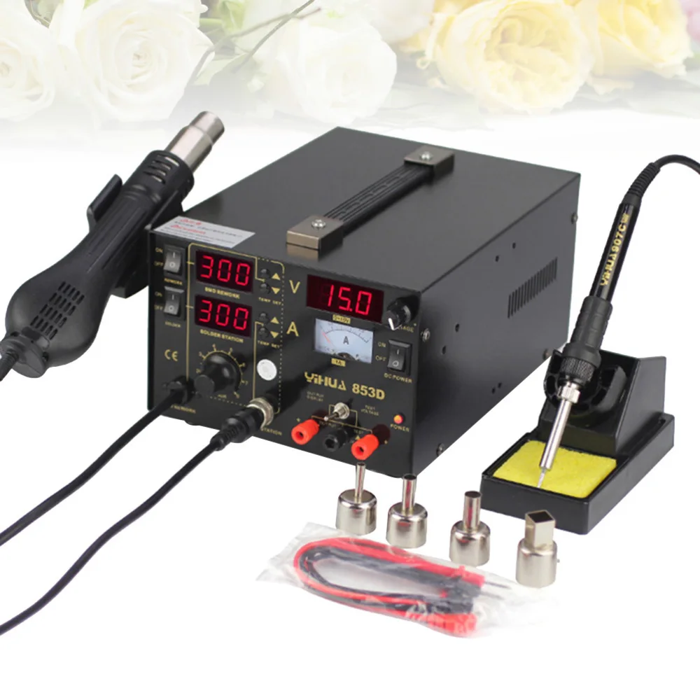

Tempreature Control Welding Table Hot Air Dismantling Welding Table 3 In 1 Welding Table Digital Display Welding Stage With US