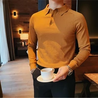 100 ctton brand clothing men spring high quality pure cotton long seeve polo shirtsmae slim fit leisure polo shirt tops s 3xl