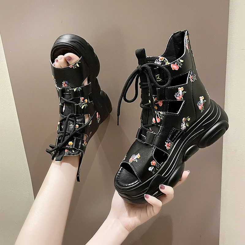 

Sandals Women Summer New Fashion Women's Sandals 2021 Solid Color Leisure Open Toe Round Head Comfortable Platform Casual Shoes