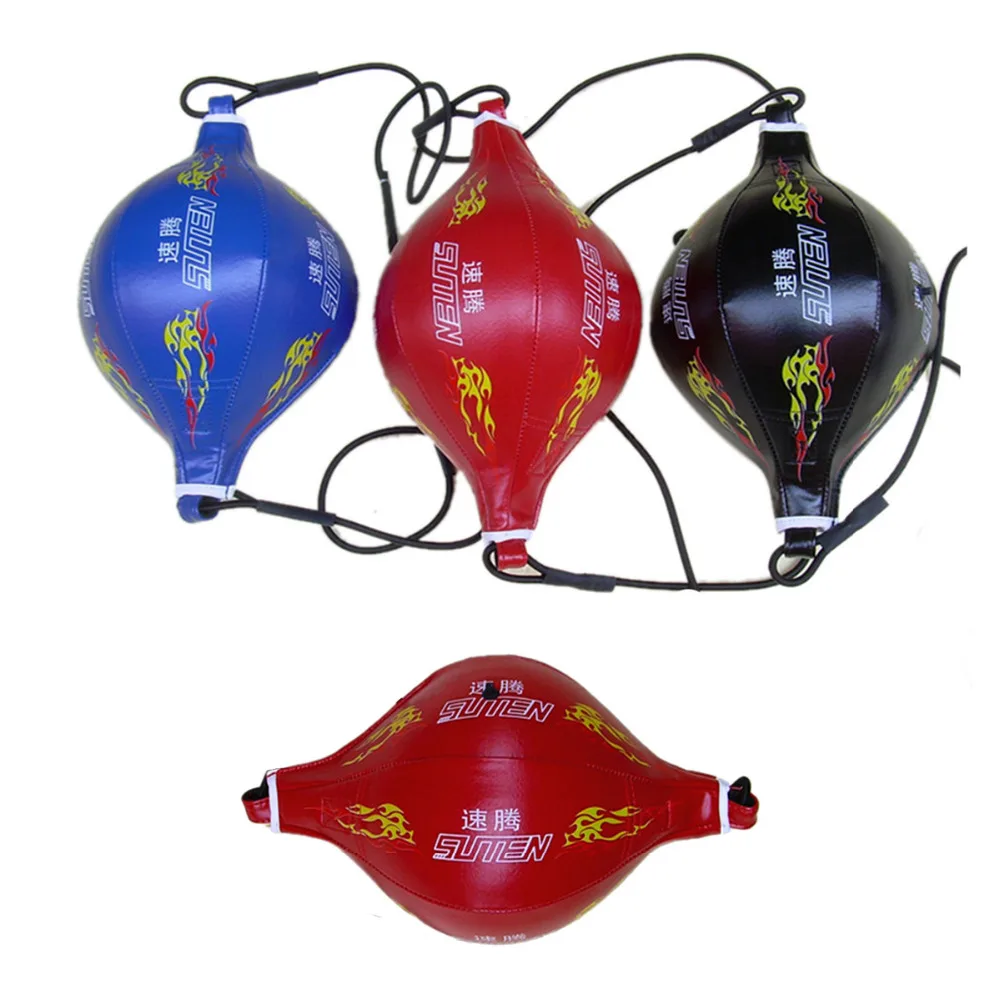 SUTENG пламя шаблон Бокса Скорость мяч искусственная кожа вентилирование бокса