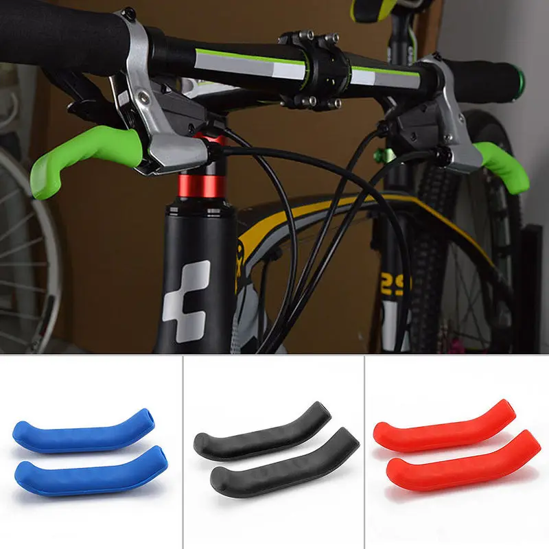

2Pcs Bicycle Brake Handle Cover Bike Silicone Sleeve Universal Bicycle Protective Gear Mountain Bike Anti-Skid Protector Cover