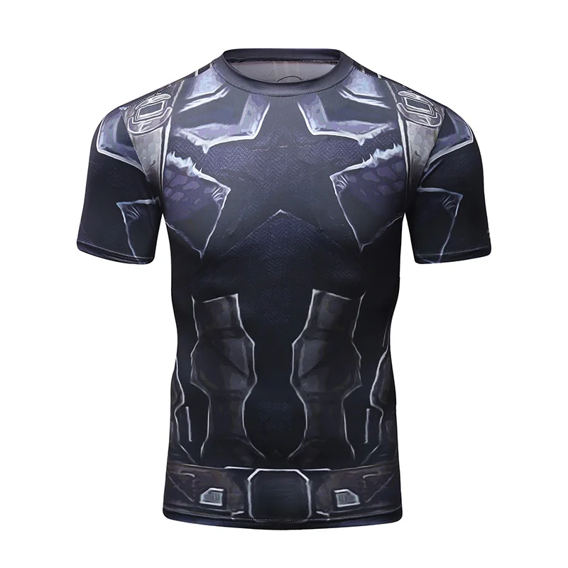 

2021 Fashion Digital Sublimation Printed Wears Men Breathable Fitness Short Sleeve