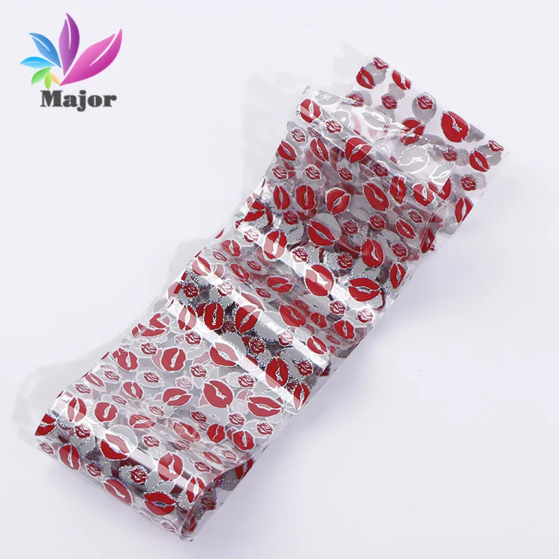1 рулон печати для губ Фольга ногтей слайдер переноса обертывания наклейка