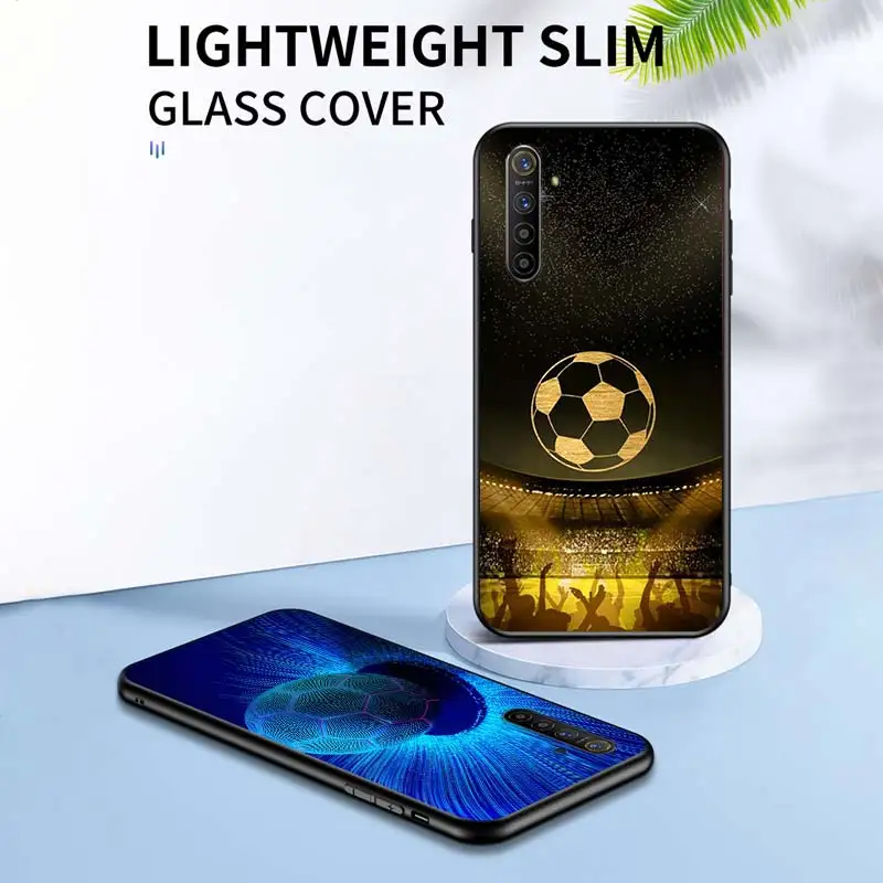 

Cool Soccer Football for OPPO Realme V15 X5 X3 X50 X7 X2 C17 C11 C3 C2 7 7i 6 6S 6i 5 Narzo 20 Pro Black Phone Case