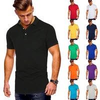 2021 new summer high quality european size mens pure color sport slim short sleeve mens polo shirt