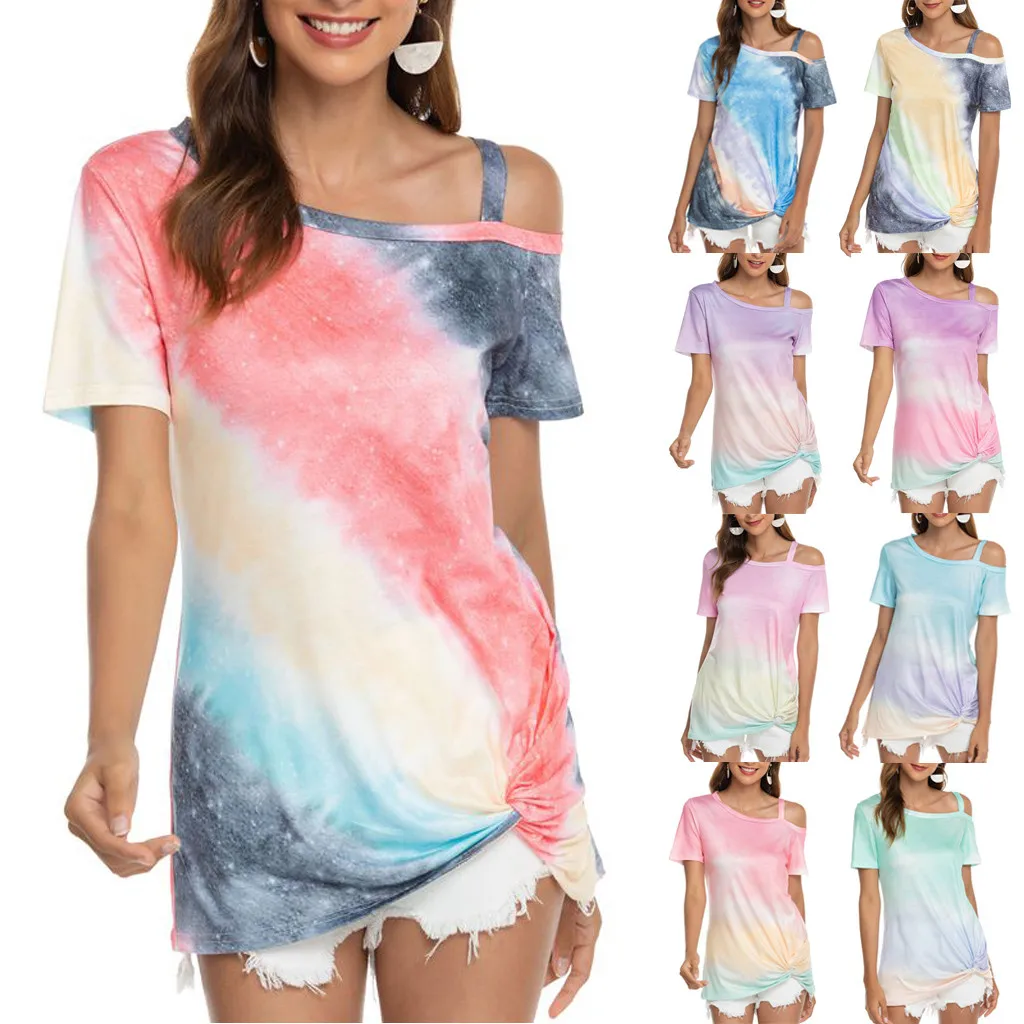 Летняя женская футболка Womail 2020 повседневные модные футболки с принтом женские