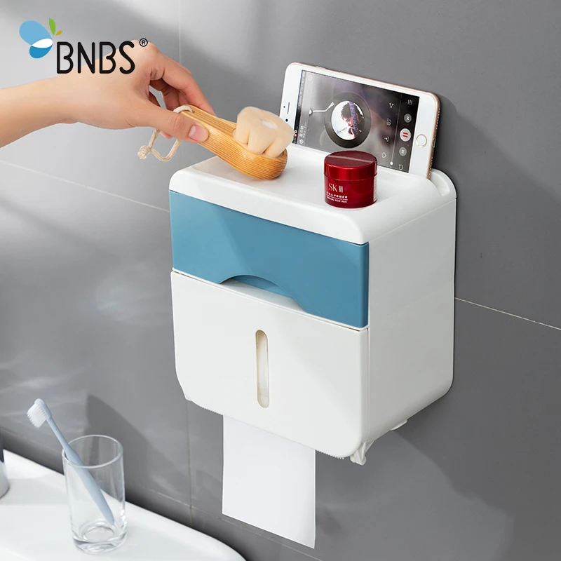 Настенный держатель для салфеток двухуровневый ящик хранения с выдвижным ящиком