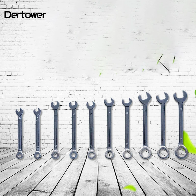 10pcs metric / British Mini mirror throw open-end wrench box set pocket polishing solid and durable | Инструменты