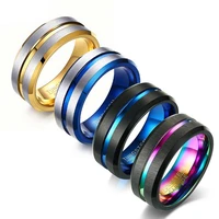 jhsl high quality classic golden blue black tungsten rings for men fashion jewelry anniversary gift size 8 9 10 11 12