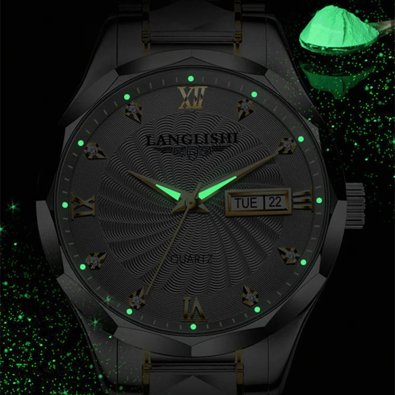 Free Dropping Role Watch Men Quartz Mens Watches Top Luxury Brand Watch Man Gold Stainless Steel Relogio Masculino Waterproof