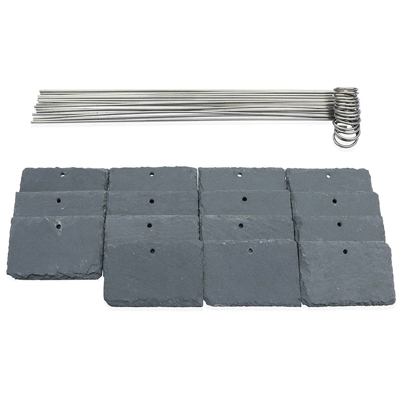 

Slate Plant Labels Garden Plant Markers Herb Labels Greenhouse Accessories Garden Stakes, 15PCS