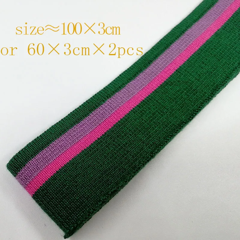 Green purple pink 1 JIETAI красочные мерсеризованный хлопок трикотажные полосы ребра ткань тканевые аксессуары DIY воротник манжеты подол нижний воротник ничья текстурирование - Цвет: Green purple pink 1