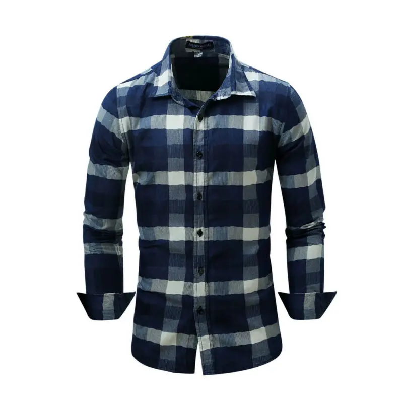 

Mens Shirts Long Sleeves Shirts Plaid Printed Loose Casual Fashion Tops Casual Shirts Men