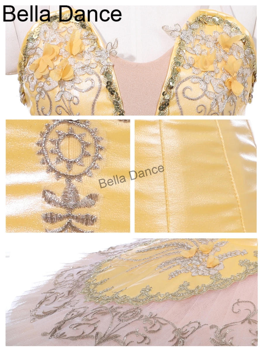 Yellow Canary Fairy Ballerina Girls Performance Pancake Tutu Ballet Stage Costume Adult Professional BT9233 | Тематическая одежда