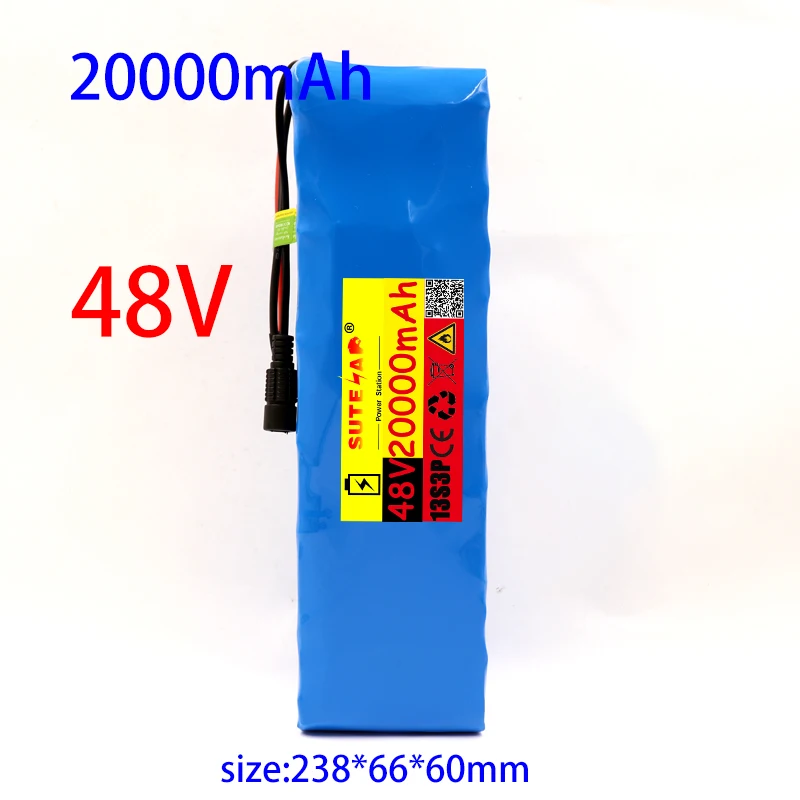 Литий ионный аккумулятор 48v20ah 1000W 13s3p 48V для электровелосипеда скутера 54 6 V с