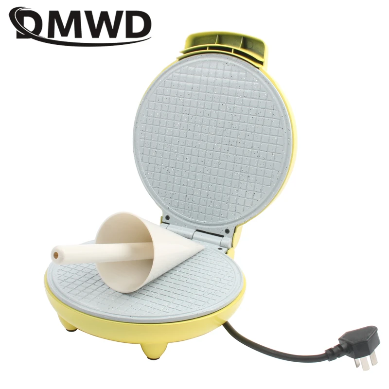 DMWD электрическая машина для приготовления яиц DIY конус для мороженого хрустящая форма для омлета блинная форма для выпечки вафли блинчики пирог гриль для жарки