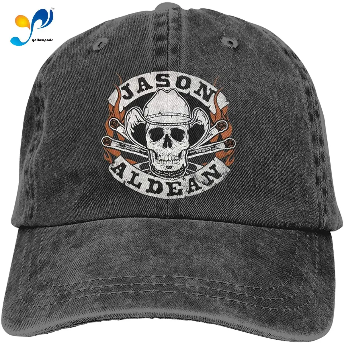 

Jason Aldean Unisex Denim Hat Can Adjust Denim Cap Baseball Cap Black