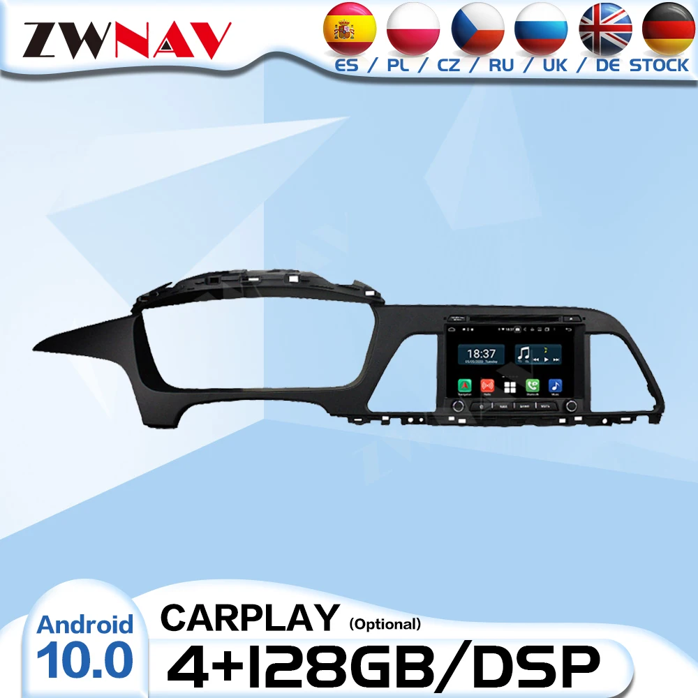 128G 2Din Android радиоприемник для Hyundai Sonata 2015 2016 2017 аудио стерео видеоплеер GPS-навигация