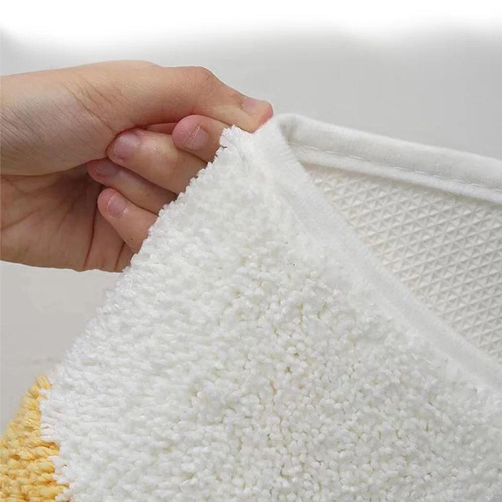 

Non-slip Bathroom Rug Egg shape with Super-thick Surface Soft Funny Bathroom Floor Mats with Strong Water Absorption Capacity