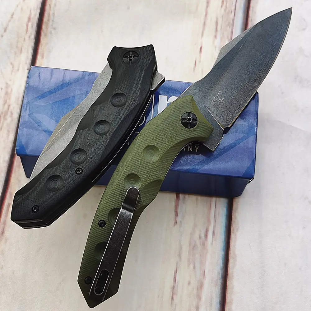 

JUFULE Sitivien ST115 Real D2 Ball Bearing Flipper Folding G10 Camping Hunting Kitchen Survival Outdoor EDC Tool Utility Knife