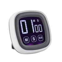 digital clock square shape plastic 2 hours touch screen reminder countdown household kitchen timer