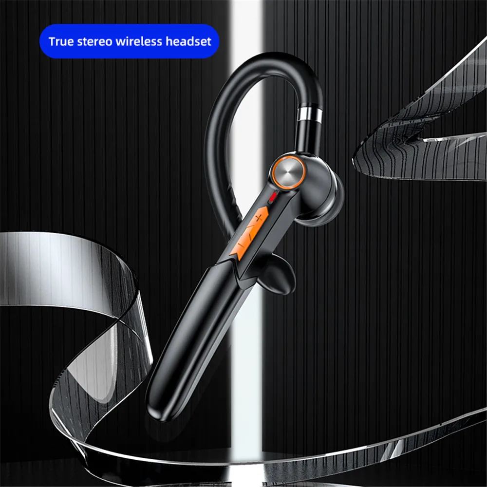 Fingerprint Touch Single Business Headset Bluetooth 5.0 Handsfree HIFI Noise Reduction Earphone Waterproof Earpiece With Mic | Электроника